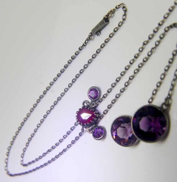 Délicate antique solid silver natural pigeon bloo… - image 10