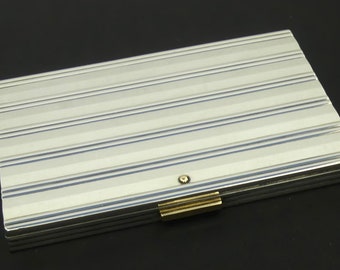 Rare! Authentic French Art Deco CARTIER signed solid silver & 18k card / cigarette case!