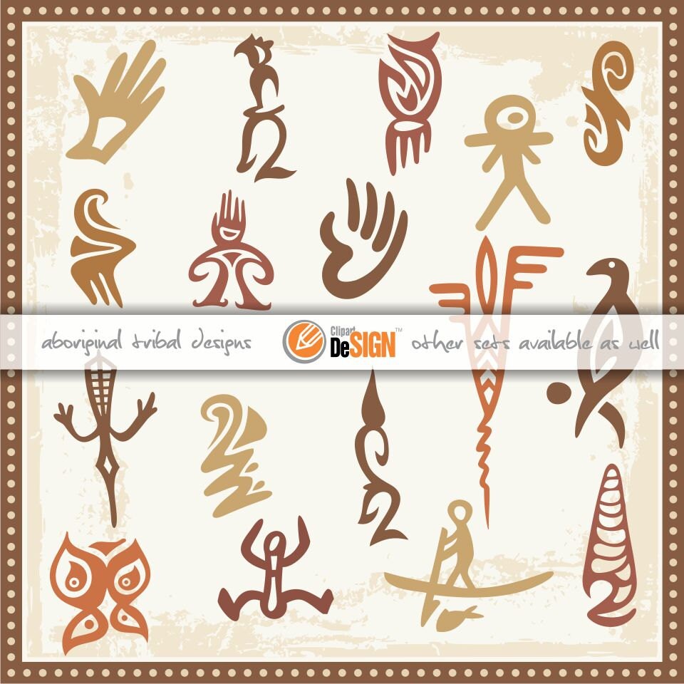 Aboriginal Vector Art, Wall Decals, Ornaments, Australian Native Art
