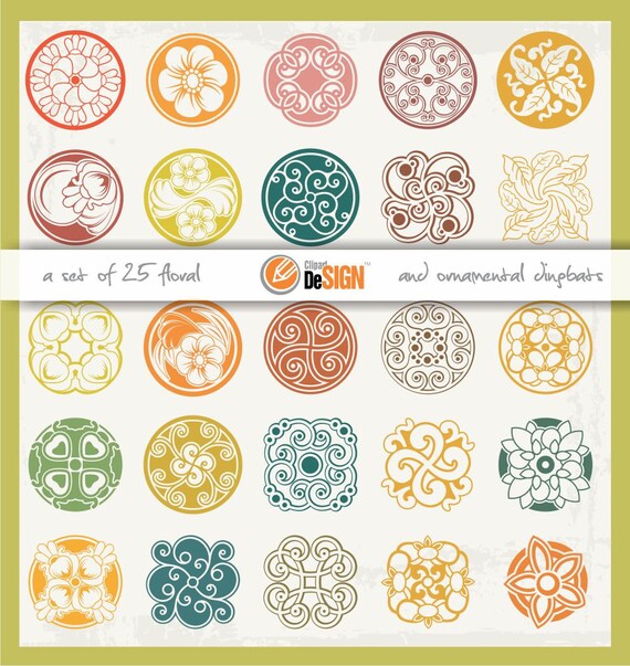 2525 Floral Dingbats Vector Clipart Ornaments Flowers Etsy 2525 Floral Dingbats Vector Clipart Ornaments Flowers Etsy