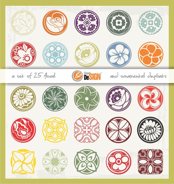 50 Floral Dingbats Vector Clipart Ornaments Flowers Design Etsy 50 Floral Dingbats Vector Clipart Ornaments Flowers Design Etsy