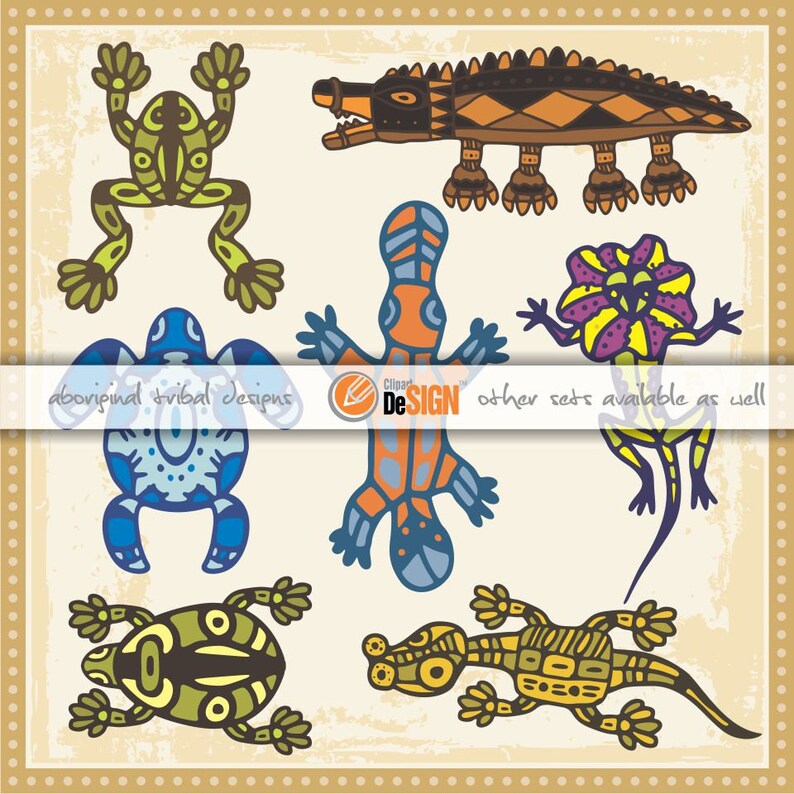 Aboriginal Vector Art Animals Wall Decals Ornaments Etsy Australia