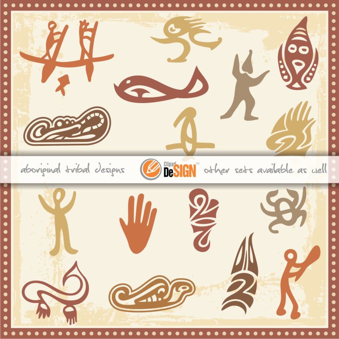 Aboriginal Vector Art, Wall Decals, Ornaments, Australian Native Art