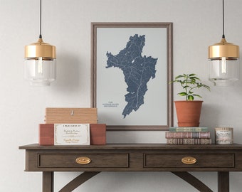 Hudson River Watershed Map of Rivers and Lakes