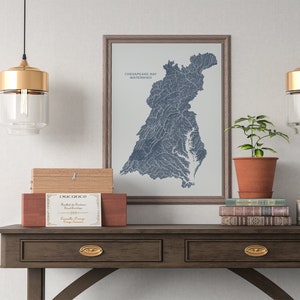 Chesapeake Bay Watershed Map of Rivers and Lakes