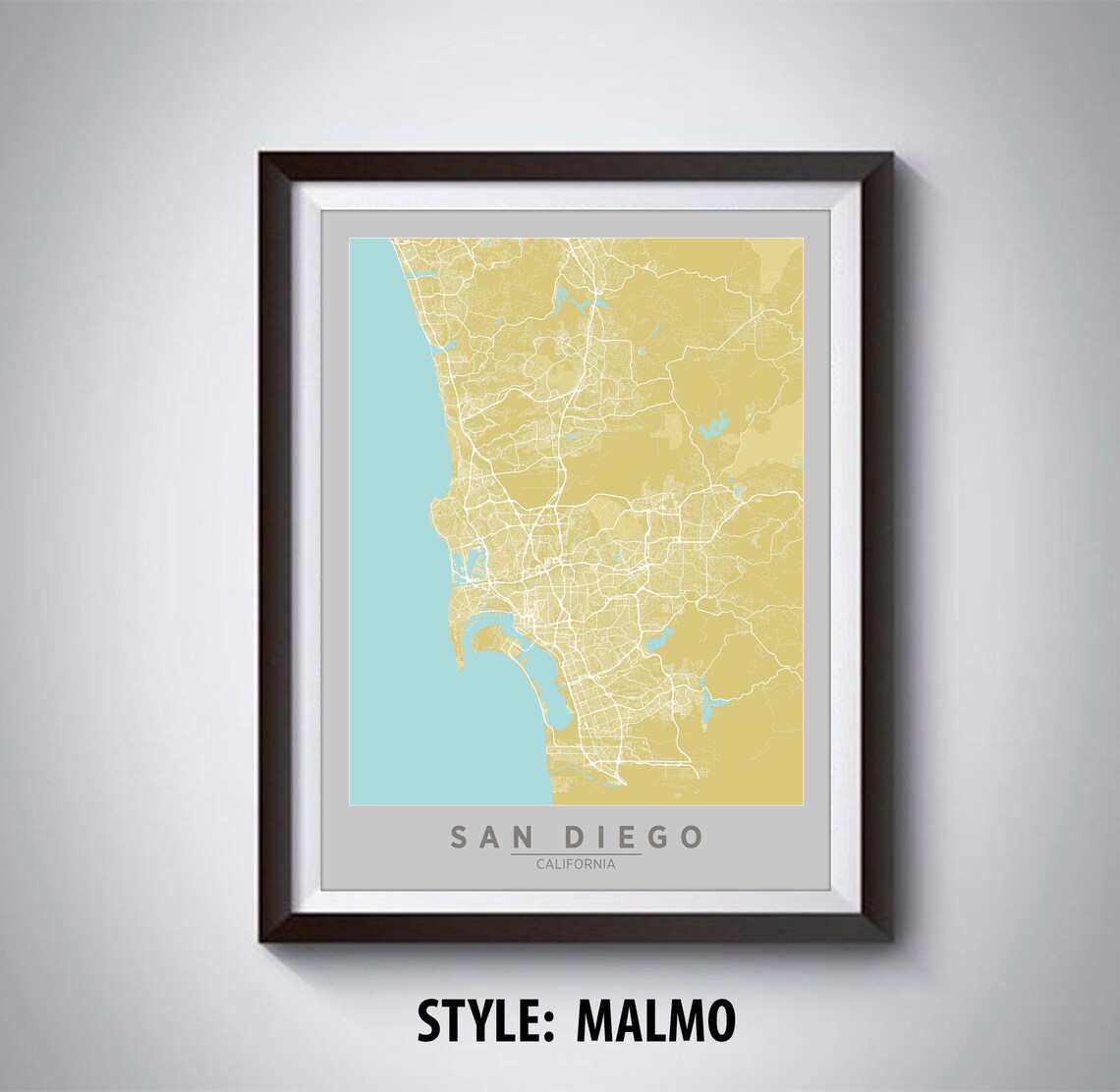 Map of San Diego CA San Diego Map San Diego Poster - Etsy