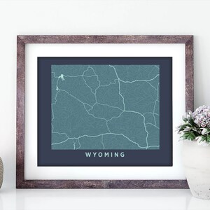 Wyoming State Map Print - Art mural - Wyoming print