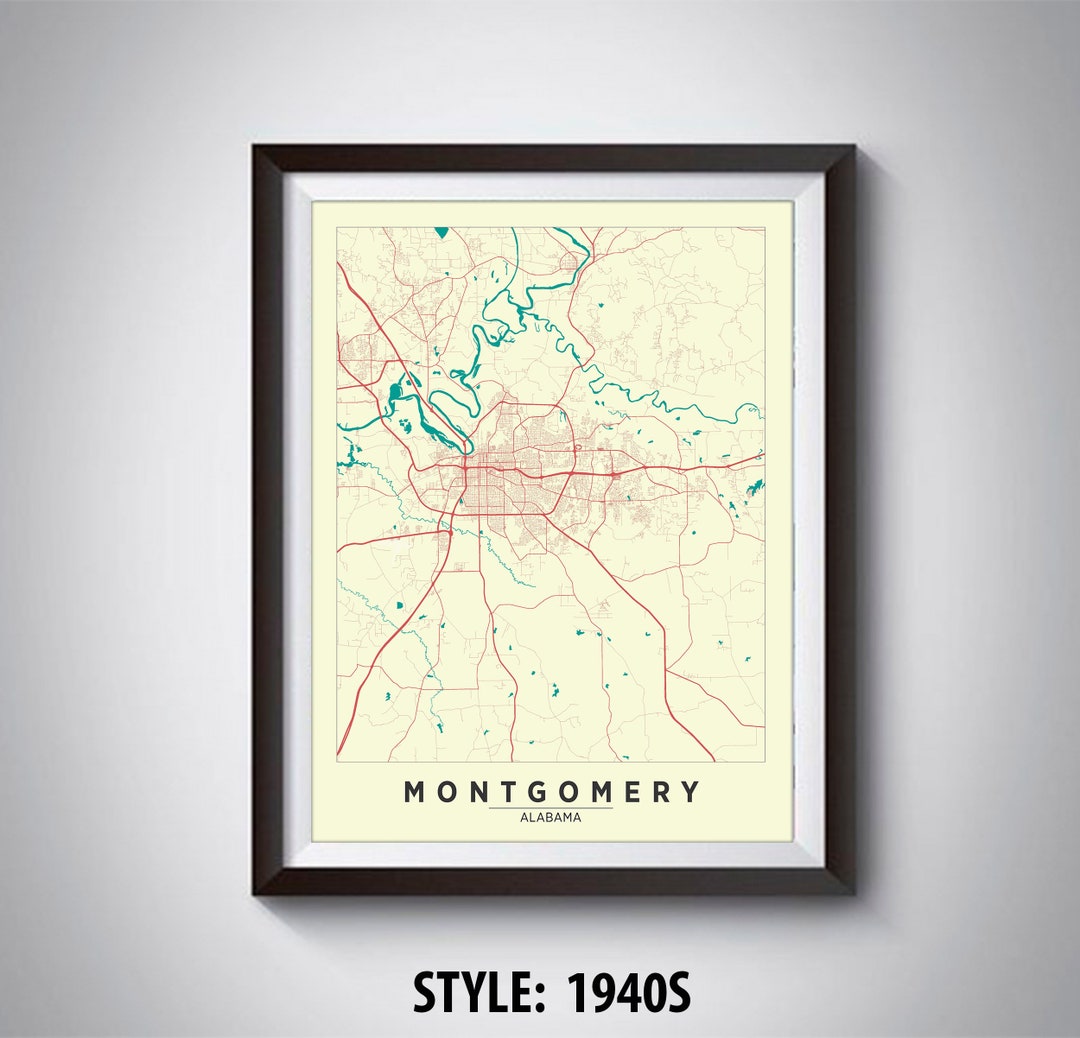Map of Montgomery, AL - A Visual Delight