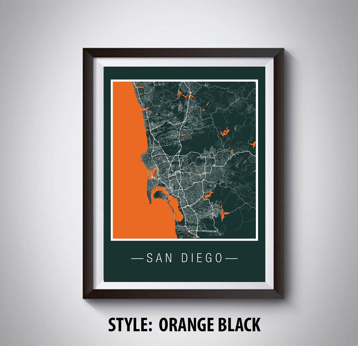 Map of San Diego CA San Diego Map San Diego Poster - Etsy