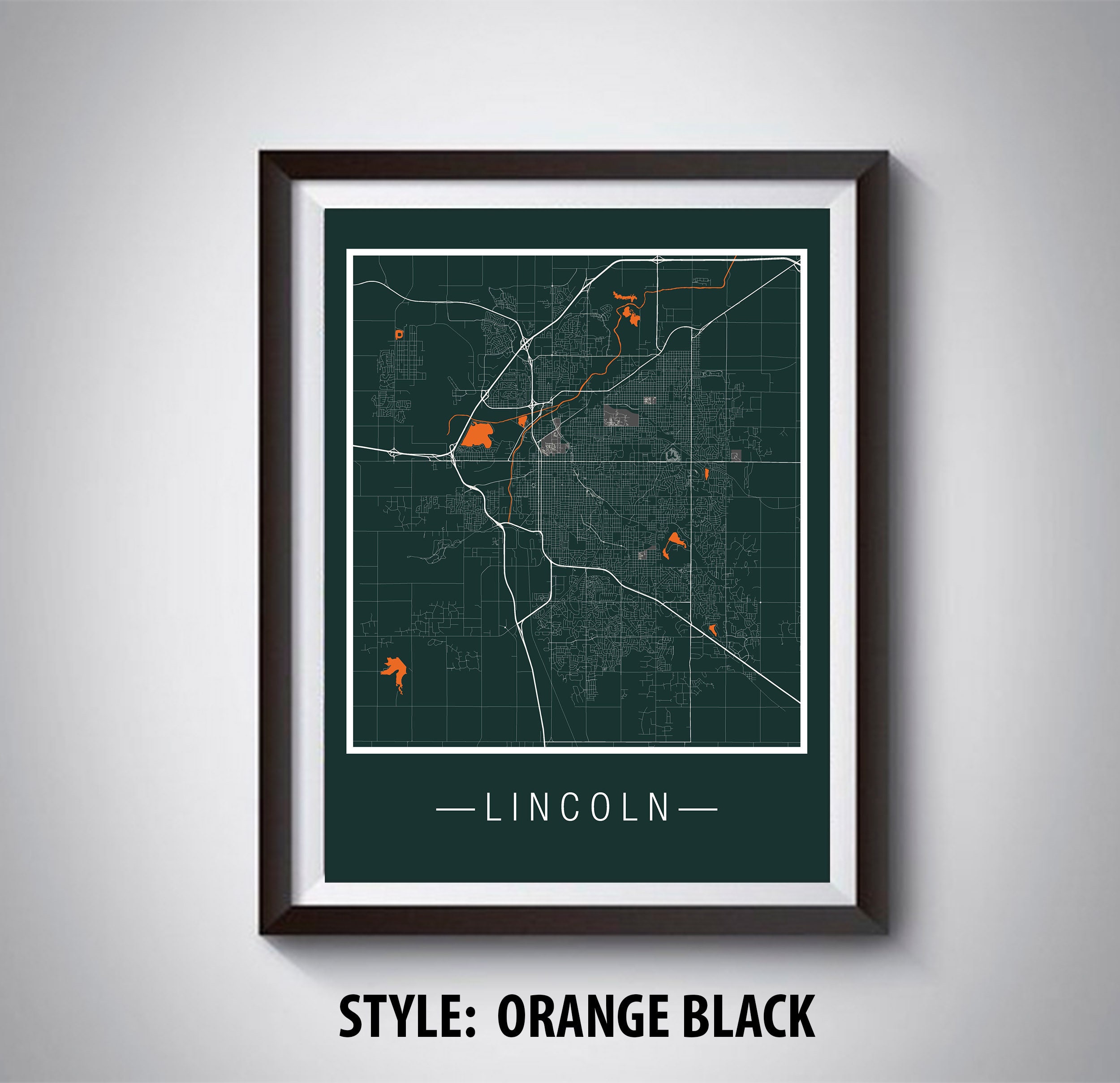 Map of Lincoln NE