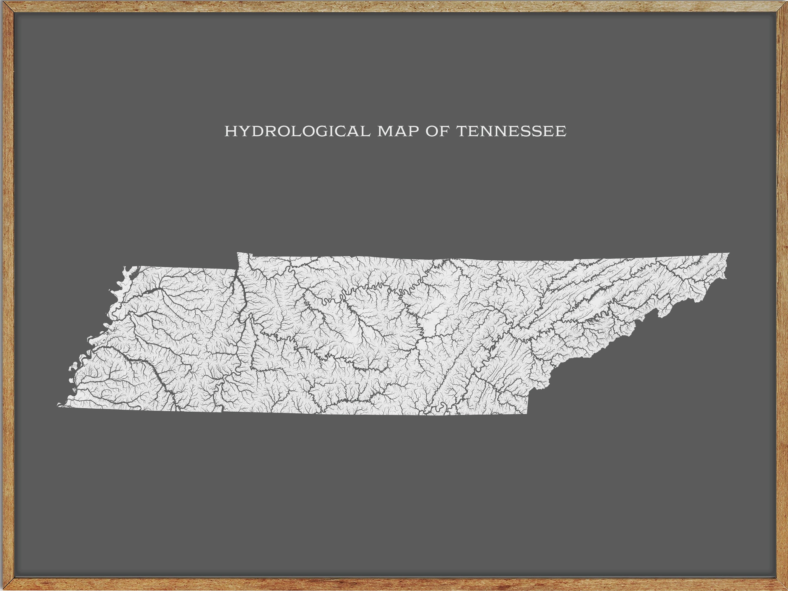 Tennessee Rios Mapa Del Sistema Fluvial De Tennessee