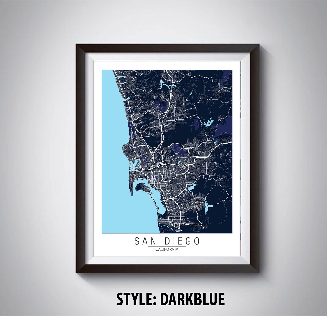 Map of San Diego CA San Diego Map San Diego Poster - Etsy