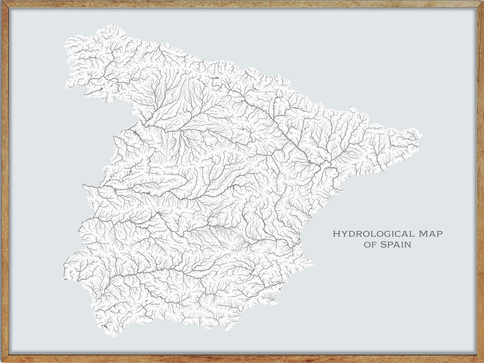 Spain Hydrological Map Of Rivers And Lakes Spain Map Etsy Il 1588xN.2464526337 Jg0c