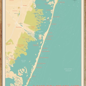 Artistic LBI Map Print
