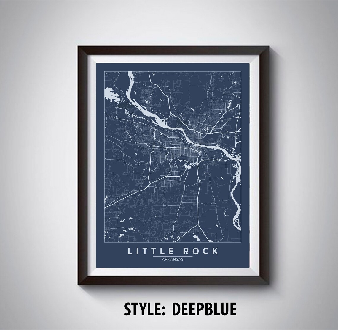 Map of Little Rock AR Little Rock Map Little Rock Poster - Etsy