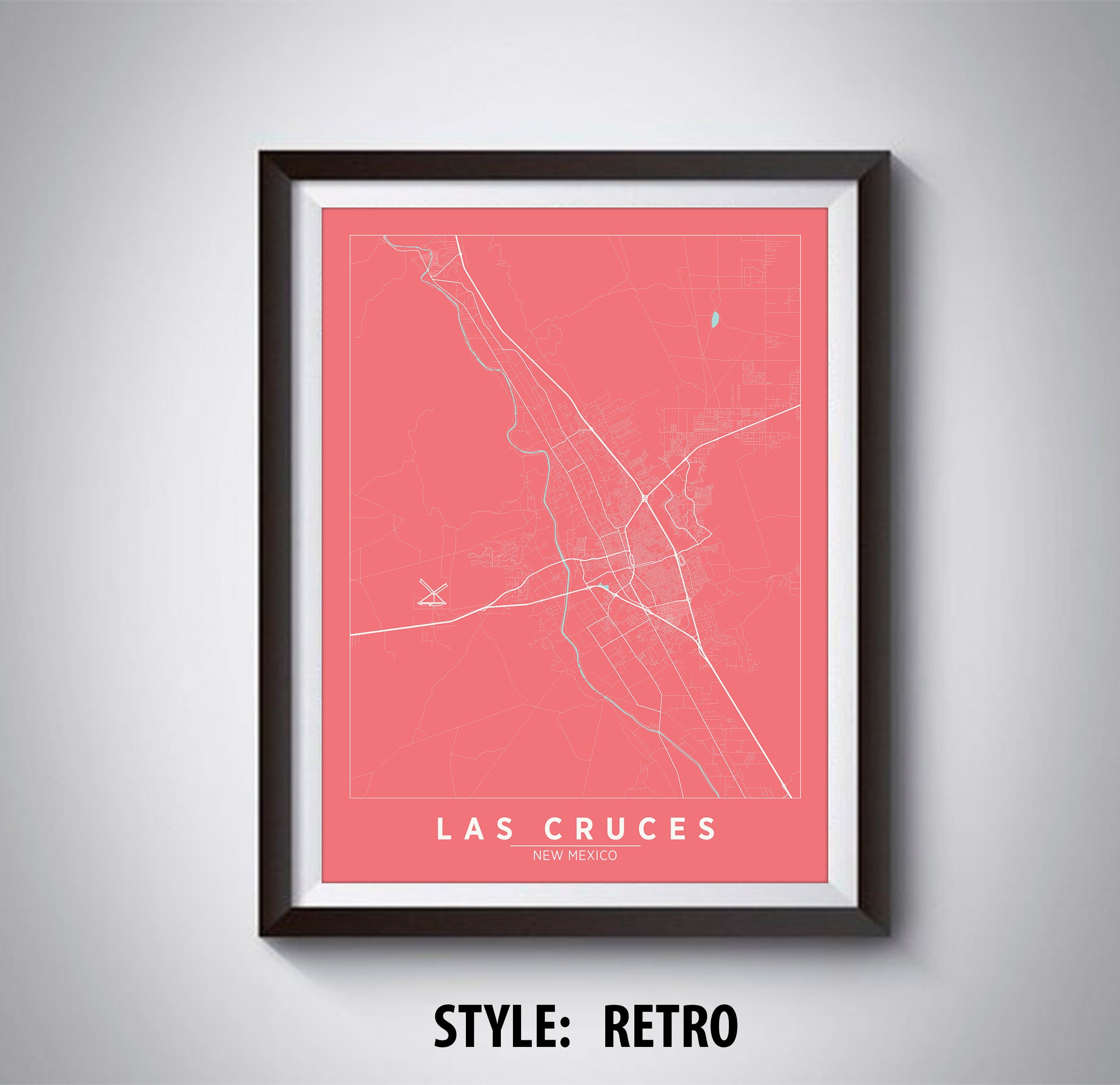 Map of Las Cruces NM Las Cruces Map Las Cruces Poster - Etsy