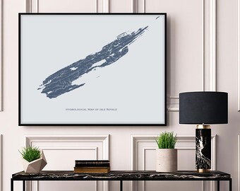 Isle Royale Rivers and Lakes Map: Hydrological Poster