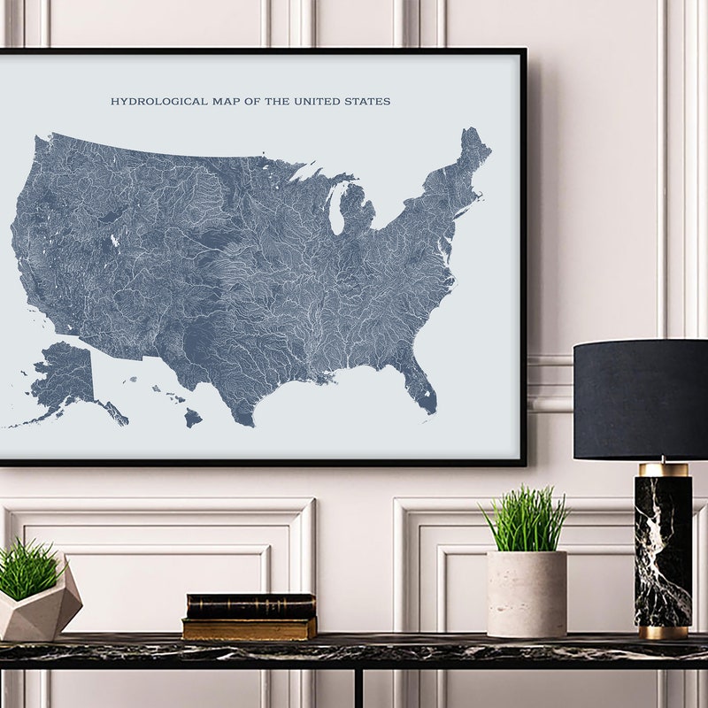 Maps of River Usa - Etsy UK