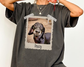 Custom Pet Photo Shirt, Personalized Comfort Colors Pet Shirt, Custom Picture Pet Shirt, Dog Lover Gift, Cat Lover Gift, Pet Loss Gift