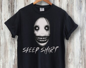 Creepypasta Jeff the Killer Shirt, Go To Sleep, Weirdcore, Ironic Shirt, Funny T-Shirt, Goth Gift, Death Metal Shirt, Punk, Emo, Grunge