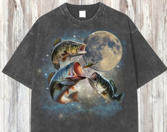 Vintage 90s Tattoo Bass Fishing Tshirt, Retro Bass Nature Shirt, Bass Lovers Shirt, Fisher Gifts, Bass Fishing Unisex Relaxed Adult Tee