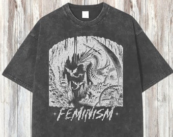 Feminism Dragon Fantasy shirt Feminist T-Shirt Feminist art Womens Empowerment Death Metal Shirt, Weirdcore, Ironic Shirt