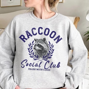 Raccoon Social Club Shirt, Raccoon Shirt, Possum Shirt, Ironic Shirt, Raccoon Meme, Weird  Shirt, Funny Shirt, Meme Shirt