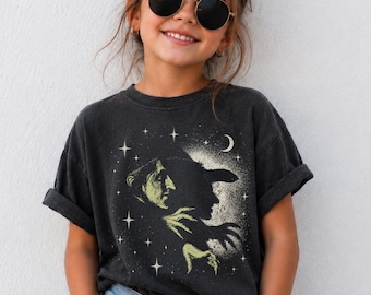 Vintage Witch Kids Shirt, Summerween Toddler Tee, Baby Witch Bodysuit, Youth Halloween Shirt, Goth Creepy Cute Kids Gift