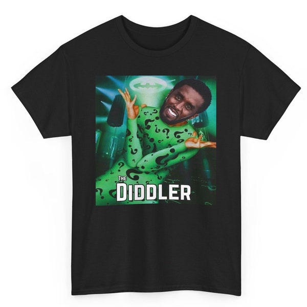 The Diddler Ironic Shirt, Sean Diddy Combs t-shirt, Funny t-shirt, P Diddy Goes to Prison Funny unisex t- Shirt, Weirdcore, Meme Shirt,