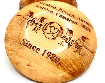 Personalized Best Mom Ever- Mothers Day Gift,  Wood Jewelry Dish, Jewelry Box, Jewelry Organizer, Personalized Mushroom Gift -Mushroom Decor