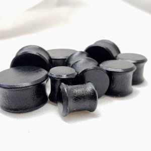 Organic Black Ebony Wood Plugs Organic Gauges Wood Plugs for Ears Gauges Sizes 2g 0g 00g 7/16 1/2 9/16 5/8 3/4 7/8 1 28mm 30mm 32mm 画像 4