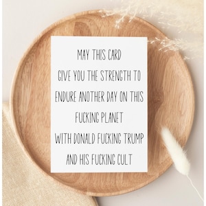 Carte anti-atout drôle, Cartes de voeux Fuck Trump, Féminisme, Produits politiques sarcastiques, Cadeaux féministes, Cadeaux anti-atout