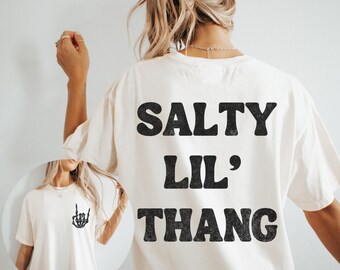 Salty Lil Thang Vintage Shirts, Salty Shirt, Coconut Girl, Ocean Inspired Style, Comfort Colors Beachy Graphic Tee, Boho Hippie Aesthetic