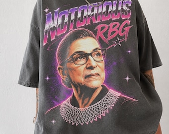 Notorious RBG Shirt, Ruth Bader Ginsburg Feminist Shirt, Y2K Graphic Tee