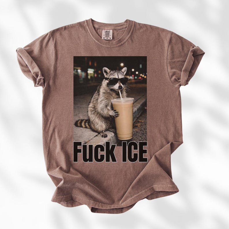 Fuck ICE Raccoon Shirt, Anti ICE Shirt, Abolish ICE Shirt, Political ...