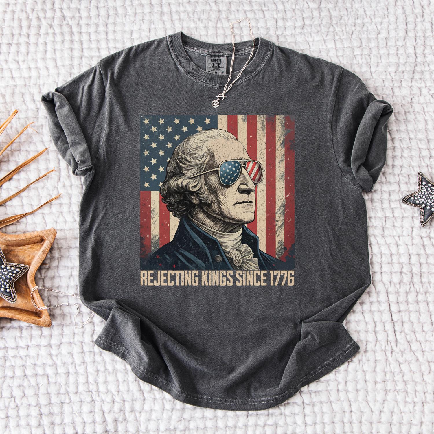 Comfort Colors® Rejecting Kings Since 1776 Protest Shirt, Pro Democracy Shirt, Anti Authoritarianism Shirt, Anti MAGA Tee, Anti Trump Shirt