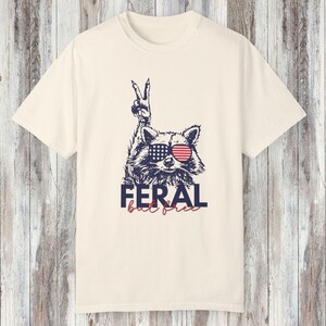 Funny 4th Of July Shirt, Graphic Raccoon Shirt, Independence Day Shirt, Patriotism Shirt, 1776 Shirt, Trendy 4th of July Shirt, Weirdcore Ivory