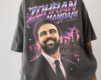 Zohran Mamdani Shirt, Retro Y2K Political Graphic Tee, NYC Progressive Shirt, Comfort Colors® Vintage Streetwear, Gen Z Political Merch