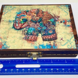 Handcrafted Vintage Elephant Jewelry Box, Stash Box, Jewelry Organizer, trinket Storage, Birthday gift image 4