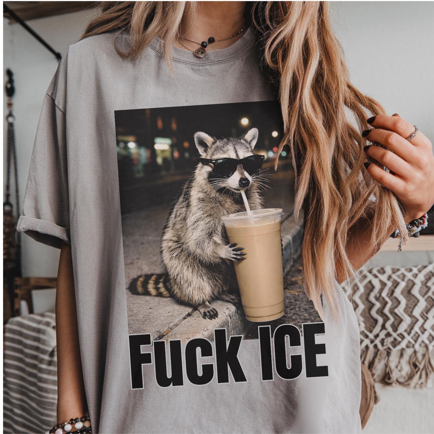 Fuck ICE Raccoon Shirt, Anti ICE Shirt, Abolish ICE Shirt, Political ...