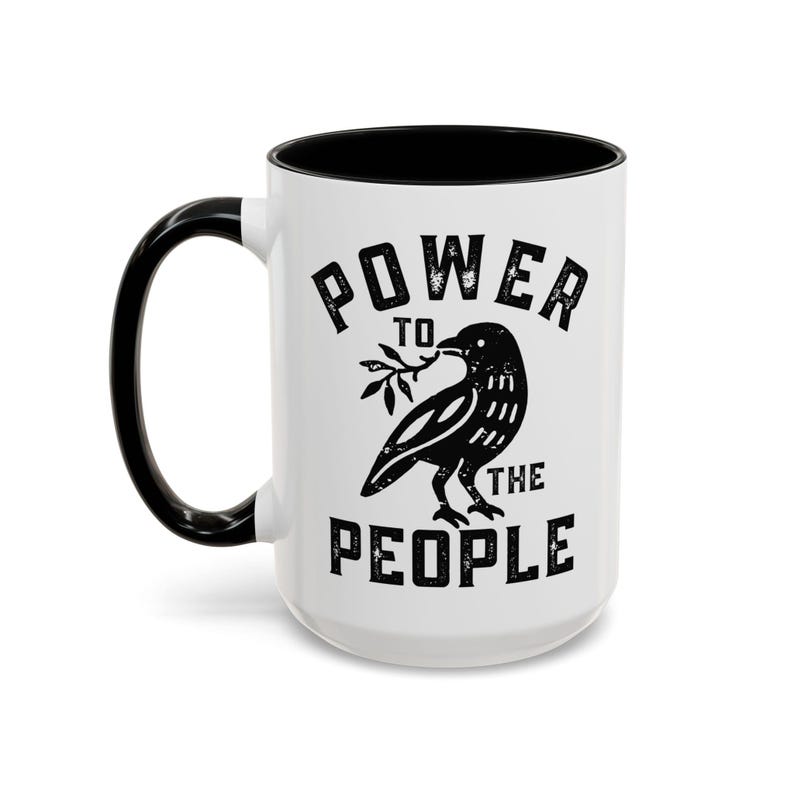 Power to the People Protest Mug, Political Activist Mug, Progressive Gift, Social Justice Mug, Liberal Gift, Resist Mug, Anti Trump Mug image 6