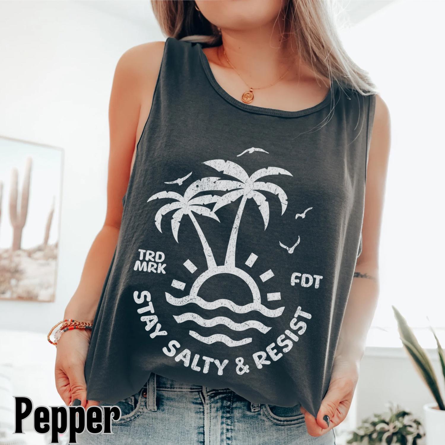 Women's American Flag Hollow Out V-Neck Tank Top - Sleeveless Cami Tee, Cotton Blend (Dark Gray, Large)