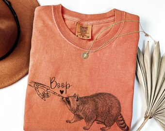 Racoon Halloween Shirt, Skeleton Boop Shirt, Comfort Colors Retro Halloween T shirt, Funny Halloween, Gift for Halloween, Raccoon Shirt