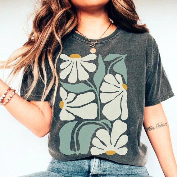 Camisa floral vintage, ropa de mujer, ropa hippie, camisa de