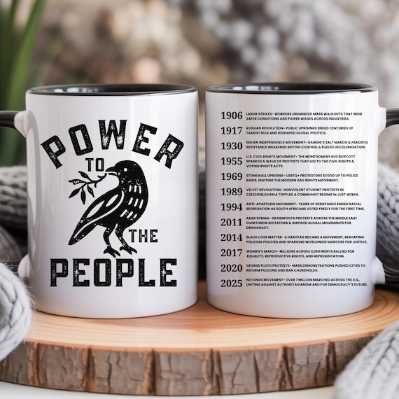 Power to the People Protest Mug, Political Activist Mug, Progressive Gift, Social Justice Mug, Liberal Gift, Resist Mug, Anti Trump Mug