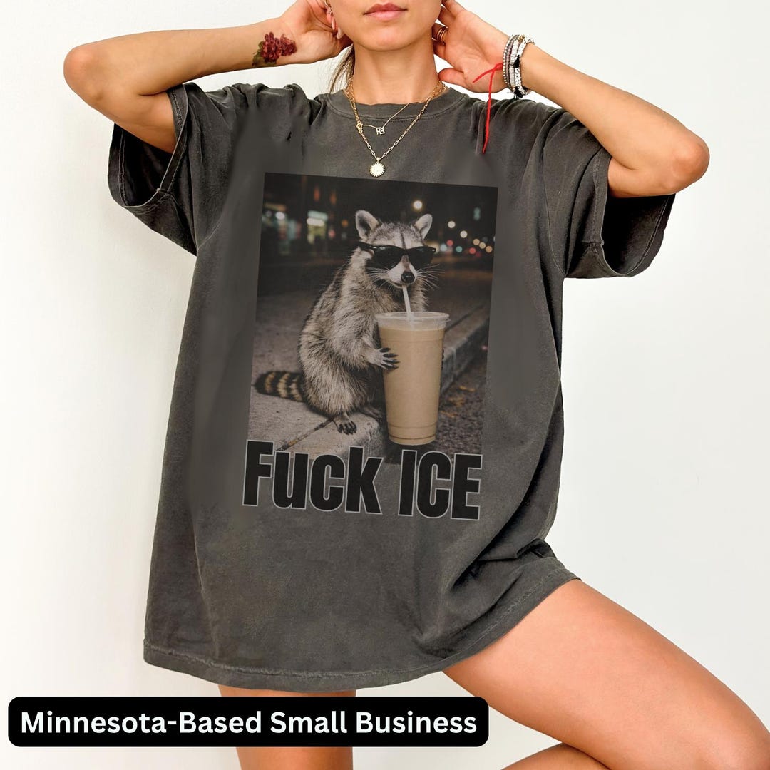 Fuck ICE Raccoon Shirt, Anti ICE Shirt, Abolish ICE Shirt, Political ...