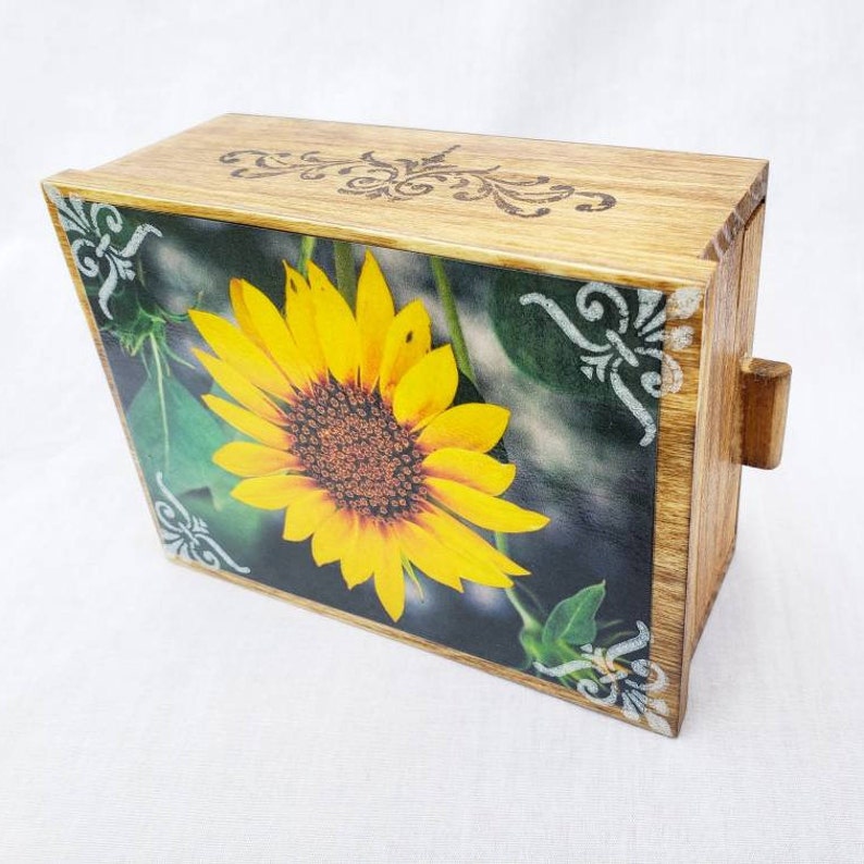 sunflower jewelry travel case