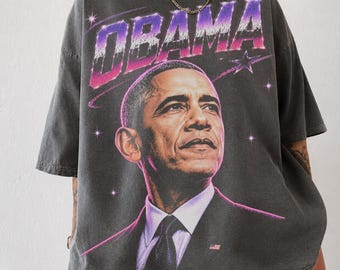 Vintage Barack Obama Shirt, Progressive Political Comfort Colors Tee, Y2K Alternative Graphic Shirt