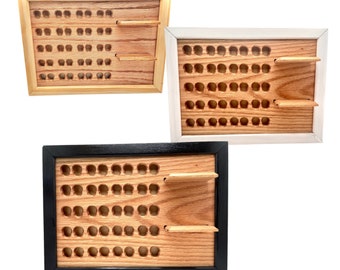 ECJ Custom Plug Board- Wood Plug Earring Organizer- 2g, 0g, 00g, 7/16, 1/2, 9/16, 5/8, 11/16, 3/4, 7/8, 1"-Gauges Dangle Plugs