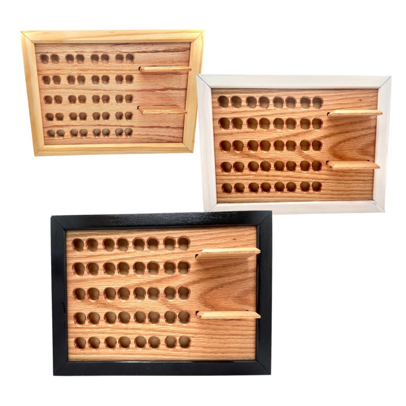 ECJ Custom Plug Board Wood Plug Earring Organizer 2g, 0g, 00g, 7/16, 1/2, 9/16, 5/8, 11/16, 3/4, 7/8, 1Gauges Dangle Plugs image 1